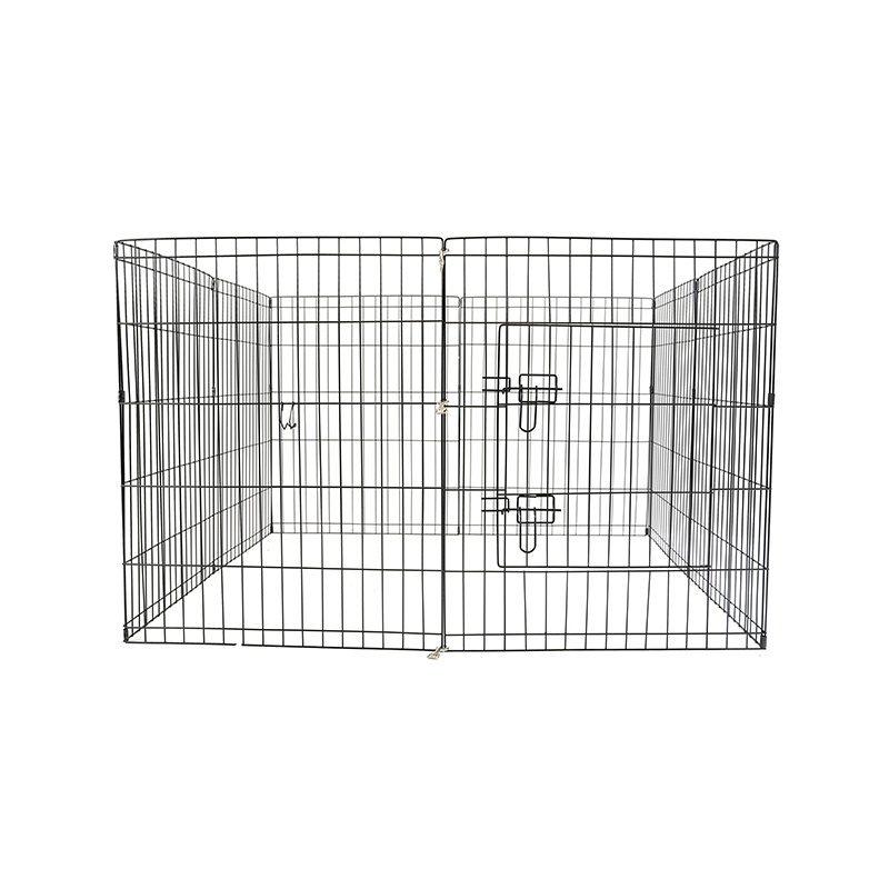 DH051-2 8 Painéil Miotal Cliathbhosca Fillte Playpen Peataí