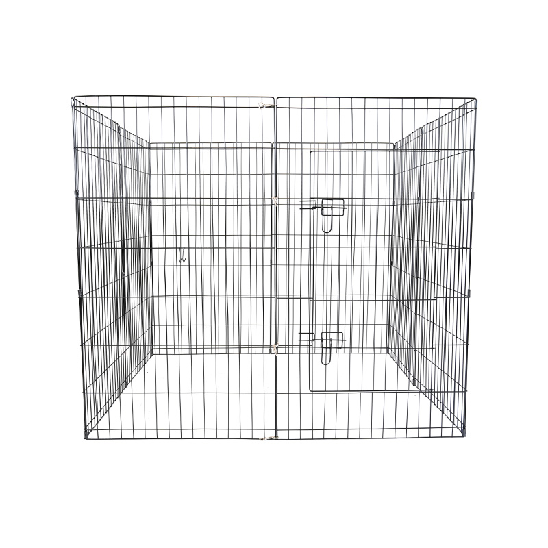 DH051-4 8 Painéil Foldable Miotal Pet Playpen Cat Fál